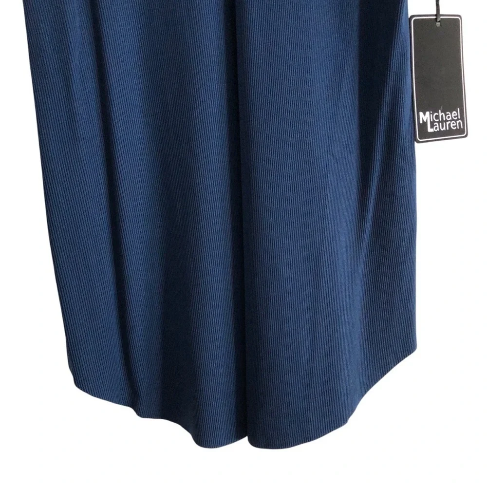 Michael Lauren Mini Ribbed Tank Top Blue Size Small